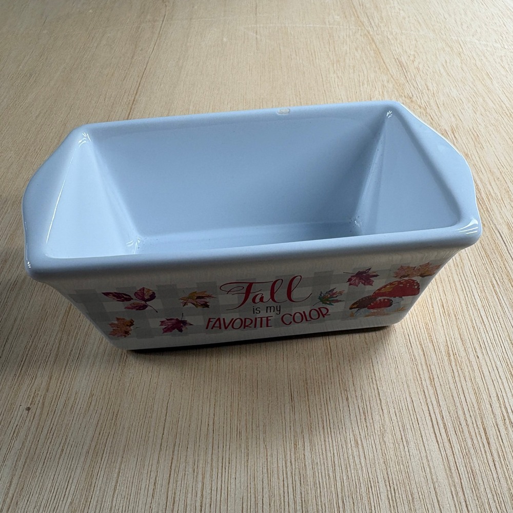 Royal Norfolk Fall is my Favorite Color Mini Loaf Pan Stoneware Autumn Baker